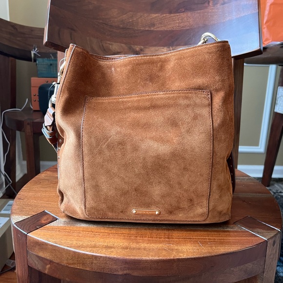 Rebecca Minkoff Whiskey Equestrian 
Darren Studded Suede Leather Shoulder Bag - Picture 9 of 16